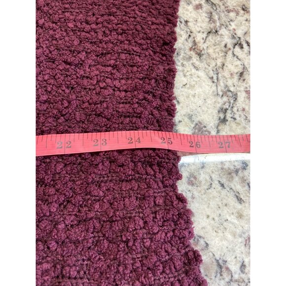 Andre By Unit Womens Sweater Small Burgundy Popcorn Knit Soft Cozy Cabincore - Picture 8 of 8